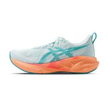 Asics Novablast 5 男鞋 藍綠橘色 彈力 厚底 緩衝 運動 休閒 訓練 慢跑鞋 1011B974-400
