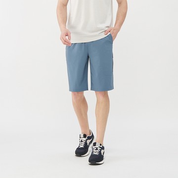 GIORDANO 男裝冰涼感抽繩短褲 G-MOTION系列 - 03 白令海藍