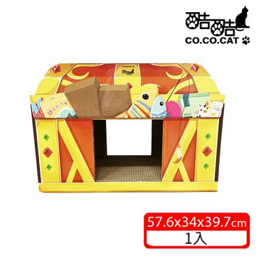 OA本舖 酷酷貓 Co.Co.Cat 藏寶箱-100%台灣製紙箱貓抓板