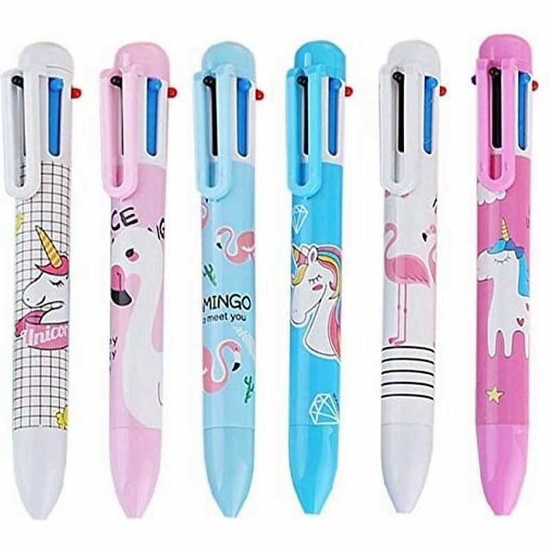 Tinwai 6色ボールペン かわいい 動物 フラミンゴ ユニコーン 多機能 多色ボールペン 6本セット 0 5mm 手帳用 文房 通販 Lineポイント最大0 5 Get Lineショッピング