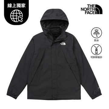 【線上獨家款】男款黑色DRYVENT防水抓絨內裡三合一外套｜89B1JK3