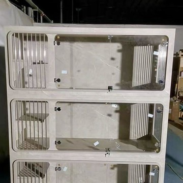 實木別墅貓籠舍一體展示櫃室內超大自由空間籠子家用貓咪定做 訂製狗籠 訂製貓籠 訂製寵物籠 寵物店 養殖場 流浪狗 流浪貓