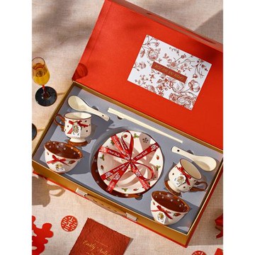 赫拉兔餐具新婚禮物送新人閨蜜碗筷套裝送新娘結婚訂婚禮品實用