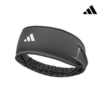 adidas 愛迪達 涼感透氣運動頭帶 (黑/白)