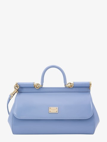 Sicily shiny calfskin elongated handbag with logo plate - DOLCE & GABBANA - gender_Woman