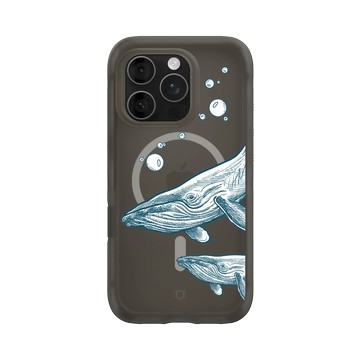 iPhone 16 Pro AirX 本質黑 - MYMY REVERZ TATTOO - 鯨魚母子