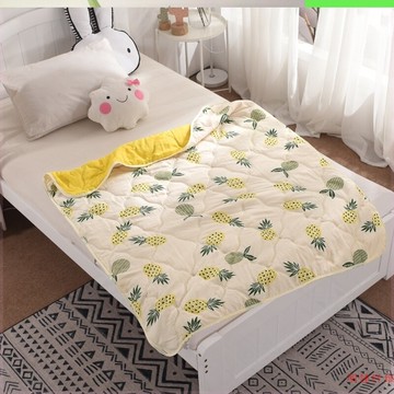 烤火被子加厚 正方形菠蘿水洗棉兒童夏被卡通夏涼被小尺寸幼兒園