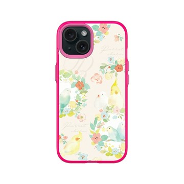 iPhone 15 Clear 粉漾桃 - 涼丰 LiangFeng - 春日小鳥兒
