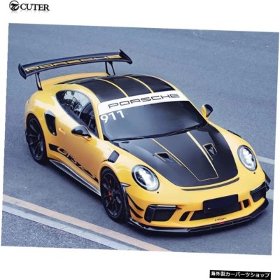 991.2GT3RSカーボンファイバーフロントバンパーリップリア