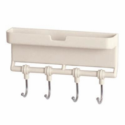 スライドフック小物入れ付 MW アイボリ 1個価格 ※メーカー取寄品 シロクマ C-62C