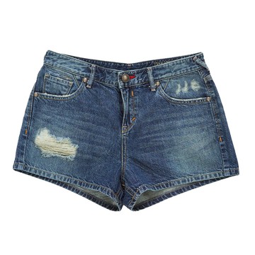 5th STREET｜女裝｜復古美式短褲｜石洗藍