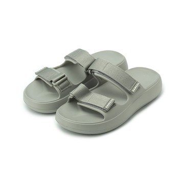 KANGOL 魔鬼氈腳床式拖鞋 灰綠 64551621 男鞋