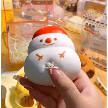 雪人慢回彈⛄️一按一個坑 糯叽叽 濕軟嫩 squishy 軟軟