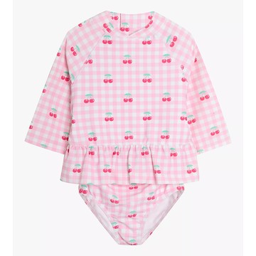 英國 JoJo Maman BeBe 嬰幼兒/兒童兩件式防曬泳裝_甜蜜櫻桃_JJL5470