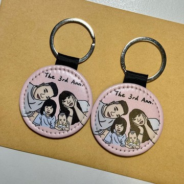 【客製鑰匙圈】質感皮革吊飾/客製圖案文字/多色可選