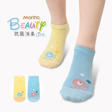 【MORINO】抗菌消臭造型船襪_外星人(M22~24cm)MIT少女襪/除臭襪/學生襪/糖果襪