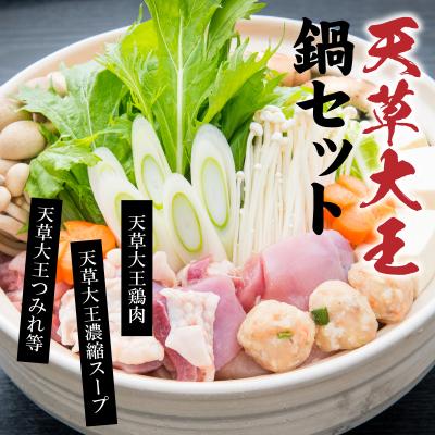 ふるさと納税 天草市 天草大王鍋セット(天草大王鶏肉・天草大王濃縮スープ・天草大王つみれ等)_S011-014A