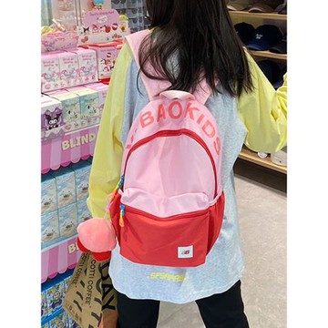 中學生書包女大學生韓版小眾網紅爆款背包女生粉色雙肩包小型逛街