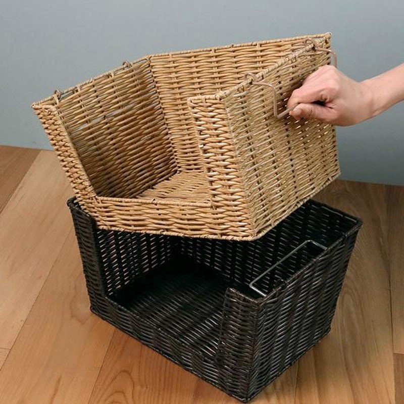 バスバスケット ランドリーバスケット かご 籠 カゴ  収納バスケット dショッピング |バスケット PPバスケット 幅47×奥行36×高さ25cm