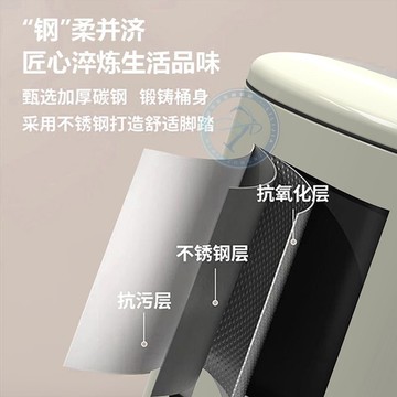 廚房垃圾桶家用不銹鋼客廳腳踏式衛生間廁所腳踩帶蓋大號大容量筒