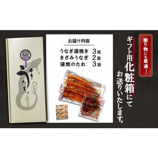 ふるさと納税 鹿児島県 大崎町 鹿児島県産うなぎ　蒲焼き3尾・きざみうなぎ2袋（合計520g以上）