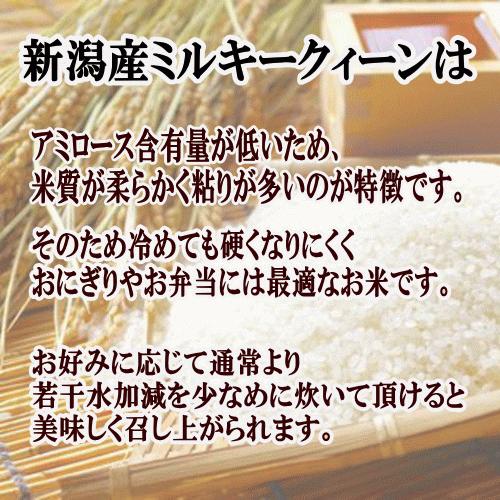 送料無料 令和５年産 新潟産ミルキークイーン １０ｋｇ（５ｋｇ×２） 米 お米 おこめ 精米 産地直送 新潟