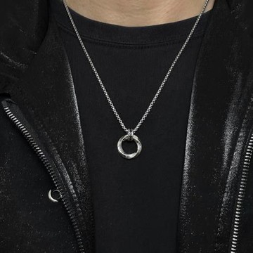 莫比烏斯環項鏈男士痞帥小眾設計高級感嘻哈吊墜個性中性復古配飾