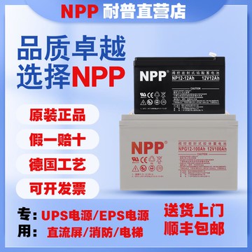 {臺灣公司貨 可打統編}npp耐普太陽能膠體蓄電池12V712 17 24 38 65 100AH直流屏UPS電池