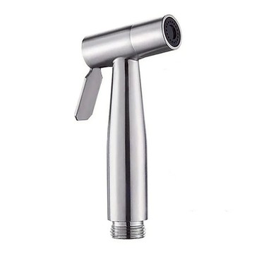 多功能304不鏽鋼馬桶衛浴噴槍  噴槍12 x 5cm +  伸縮管2m  銀色