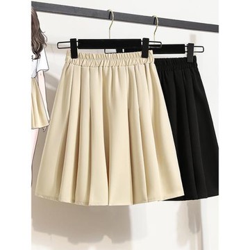 胖妹妹MM顯瘦遮肉半身裙2025年夏季新款大碼女裝百褶裙A字短裙子