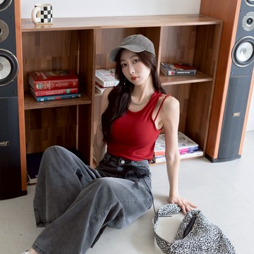 獨家訂製！副乳bye雙條鏤空BRA TOP背心 KQ398531【現貨】