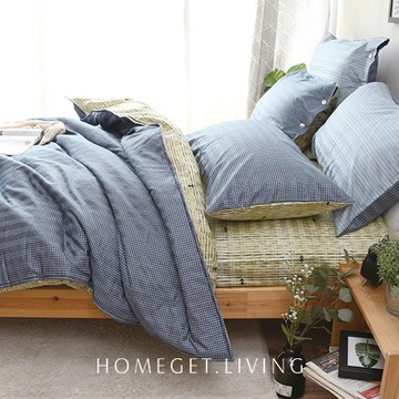 兩用被床包組 / 高織緹花織光棉 / 雙人特大6X7尺 / 簡陌夏光