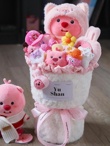 七夕loopy露比玩偶公仔海貍卡通花束送女生閨蜜兒童可愛生日禮物