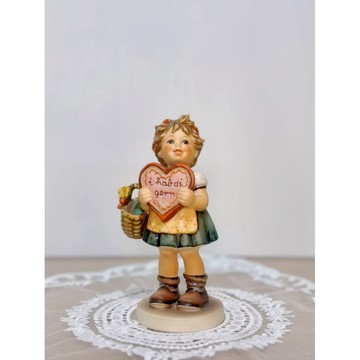 德國頂級瓷偶Hummel收藏中古手工手繪喜姆娃娃-微瑕款