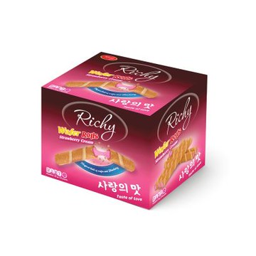 瑞奇 爆漿捲心三兄弟草莓風味440G