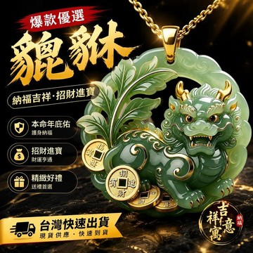 爆款免運🔥嚴選🔥貔貅納福吉祥寓意原創項鍊本命年庇佑精緻國潮吊墜招財進寶送朋友送長輩