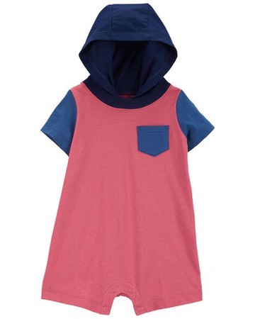 Baby Colorblock Hooded Romper