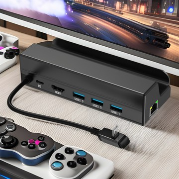 擴展塢 USB-C 多功能筆電擴展底座 HDMI 游戲機底座千兆網口擴展塢typec  usb3.0掌機steamdeck拓展塢