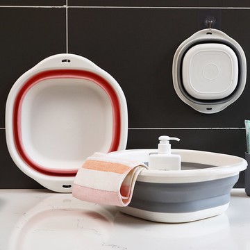 便攜式可折疊盆戶外水盆旅行大號洗臉盆學生宿舍用塑料盆洗衣家用