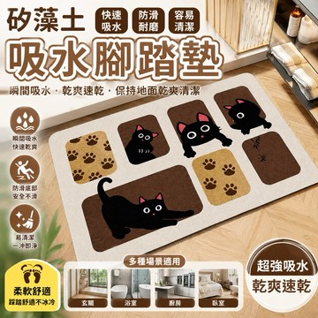 【隔日到貨】硅藻土地墊 吸水地墊 踏墊 腳踏墊 硅藻泥軟墊 矽藻土地墊 廚房 門口地墊 浴室地墊 珪藻土防滑墊 貓咪地墊