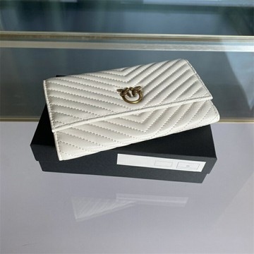 新款斜紋羊皮長款帶蓋燕子錢包歐美時尚大容量真皮女士皮夾手拿包