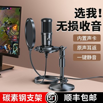 麥克風錄音專業有聲書配音專用設備電容麥電腦手機收音話筒套裝