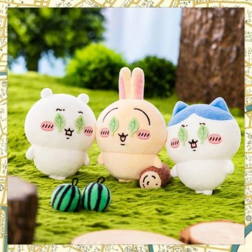 *《小巴趴趴造》現貨有發票！日本正版 吉伊卡哇系列娃娃吊飾【劈西瓜系列】吉伊卡哇 兔兔 吊飾 chiikawa