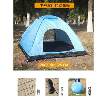 包郵速開帳篷戶外2-3人拋開露營防雨防曬野營遮陽便攜防水便攜式