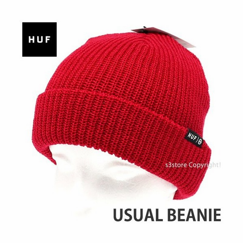 ハフ ユージュアル ビーニー Huf Usual Beanie スケートボード Skate ニット 帽子 ファッション アパレル コーデ 二つ折り カラー Scarlet 通販 Lineポイント最大0 5 Get Lineショッピング
