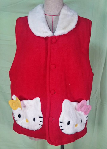 【震撼精品百貨】Hello Kitty 凱蒂貓 紅背心 棉 震撼日式精品百貨