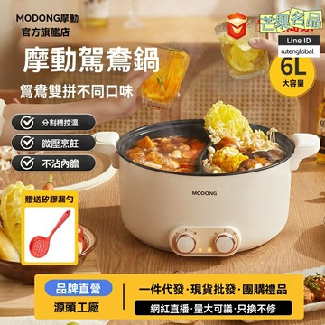 【6升大容量】鴛鴦電火鍋 電煮鍋 電火鍋 多功能鍋 家用火鍋 宿舍鍋 學生鍋 一體鍋 分體設計 多檔火力 宿舍家用兩用