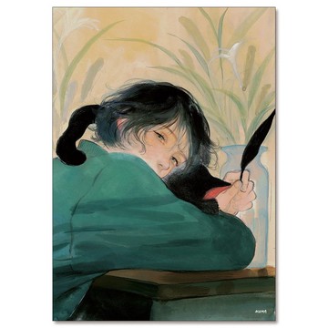 貓的羽毛 | NOMA | 韓國插畫美術紙海報 B5 | 水彩