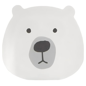 SHIMOYAMA 矽藻土杯墊  13.5 x 12.5cm  白熊 白色  1個