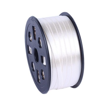 Knock 高密度貢緞緞帶 象牙白 5mm  象牙  1個  90m